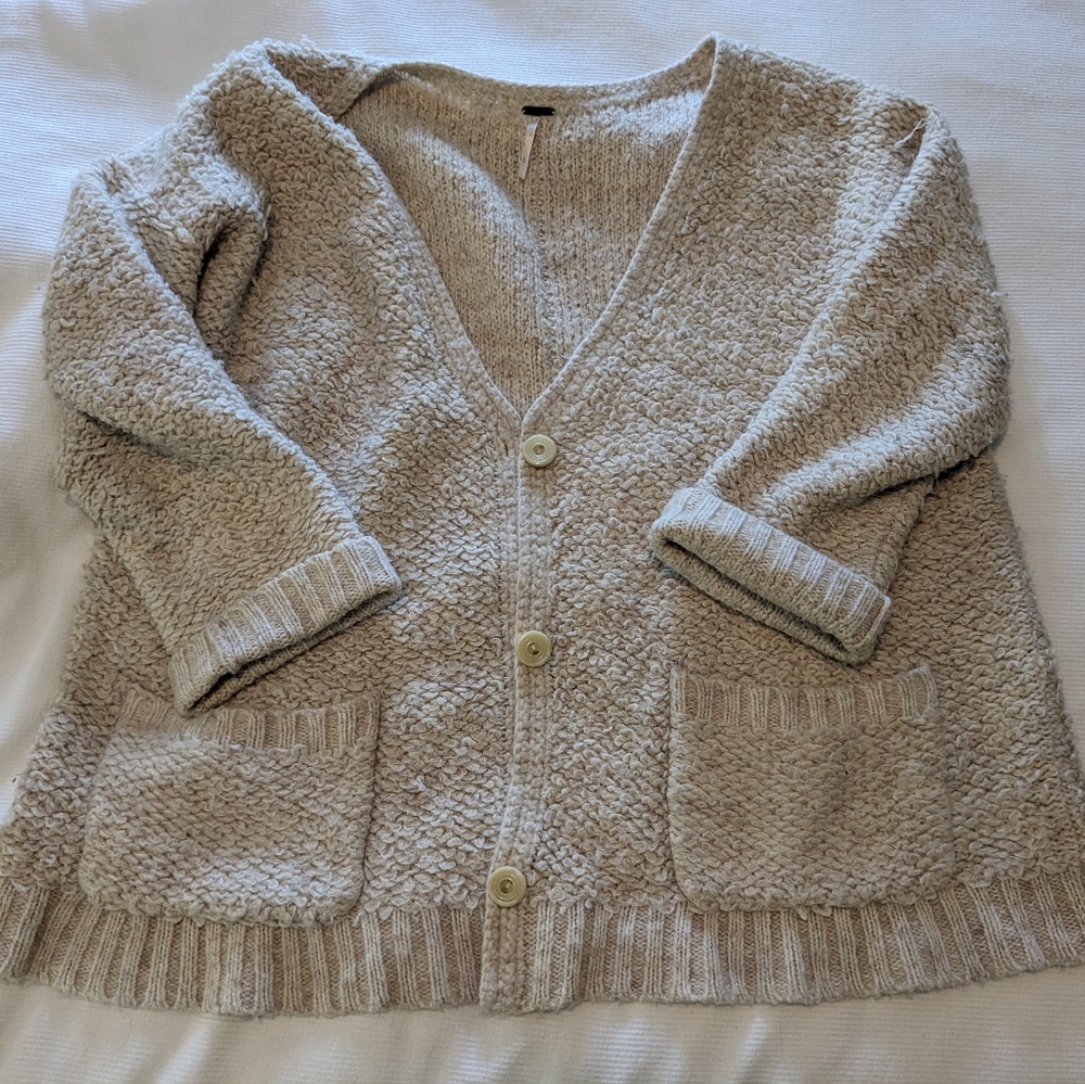 Free People oversized wool cardigan